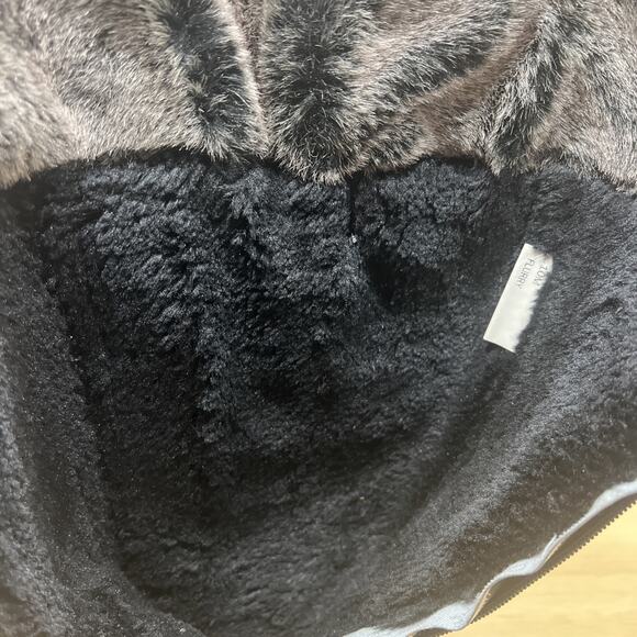 Khombu Flurry Gray Thermolite Faux Fur Mid Calf Snow Boot Wedge Womens Size 10M - Picture 4 of 13